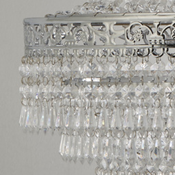 Lighting Collection Large Empire Easy Fit Pendant Chandelier with Acrylic Drops - Size: 48 x 37 x 37cm - Clear - Wilko - thumbnail 5