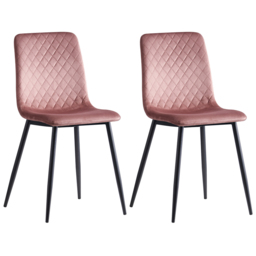 Lexi Set of 4 Pink Velvet Fabric Dining Chairs - MCC - Wilko - thumbnail 5