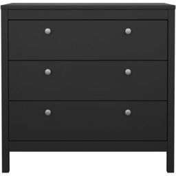 Florence Madrid 3 Drawer Matt Black Chest of Drawers - Wilko - thumbnail 4