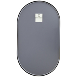 Living and Home Black Oval Mirror 40 x 70cm - Size: 70 x 40cm - Wilko - thumbnail 5