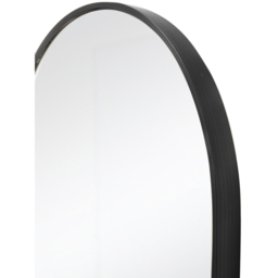 Living and Home Black Oval Mirror 40 x 70cm - Size: 70 x 40cm - Wilko - thumbnail 6