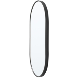 Living and Home Black Oval Mirror 40 x 70cm - Size: 70 x 40cm - Wilko - thumbnail 4