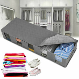 Living and Home Grey Non Woven Fabric Underbed Storage Bag with Handle and Zipper 97cm - Size: 33 x 97 x 15cm - Wilko - thumbnail 5