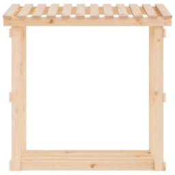 vidaXL Natural Pine Wood Firewood Log Holder 109 x 108 x 64.5cm - n/a - Wilko - thumbnail 5
