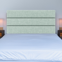 Bedmaster King Size Duck Egg Linen Milan Lined Headboard - Blue - Wilko