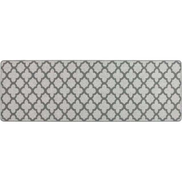My Mat Silver Moroccan Tile Stain Resistant Runner 67 x 200cm - Size: 67 x 200 x 2cm - Brown - Wilko - image 1