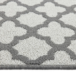 My Mat Silver Moroccan Tile Stain Resistant Runner 67 x 200cm - Size: 67 x 200 x 2cm - Brown - Wilko - thumbnail 4