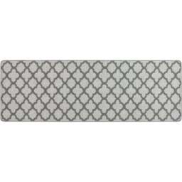 My Mat Silver Moroccan Tile Stain Resistant Runner 67 x 200cm - Size: 67 x 200 x 2cm - Brown - Wilko