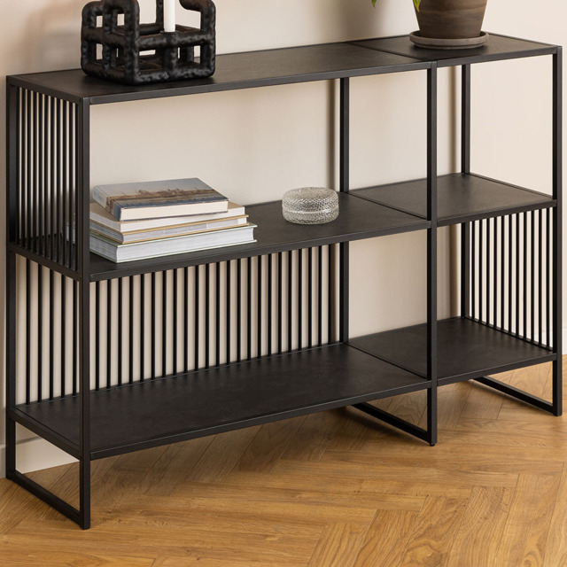 Florence Strington 2 Shelf Black Bookcase - Furniture To Go - Wilko - image 1