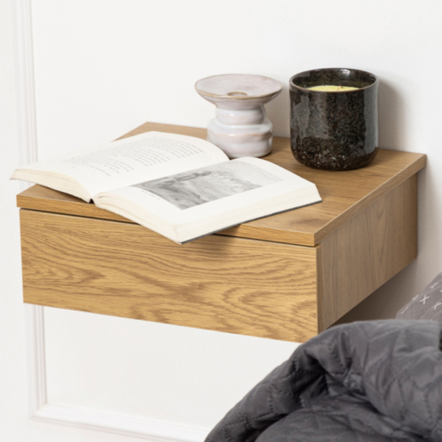 Florence Avignon Single Drawer Oak Square Bedside Table - Brown - Furniture To Go - Wilko - image 1