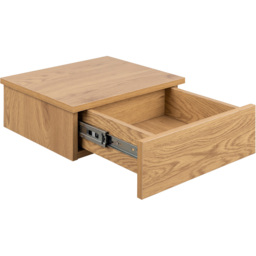 Florence Avignon Single Drawer Oak Square Bedside Table - Brown - Furniture To Go - Wilko - thumbnail 4