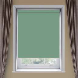 New Edge Blinds Thermal Blackout Roller Blind Basil 150cm - Size: W 150cm x D 170cm - Green - Wilko