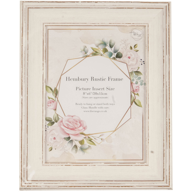 The Port. Co Gallery Hembury Rustic Photo Frame 8 x 6 inch - Size: A5 - Cream - Wilko - image 1