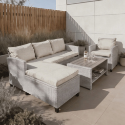 Home Source Trapani 5 Sofa Grey Rattan Outdoor Garden Furniture Sofa Set - Size: 4 Seater - Wilko - thumbnail 1