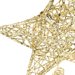 Living and Home Gold Sequins Star Christmas Tree Topper 20cm - Size: 20 x 20 x 23cm - Wilko - thumbnail 4