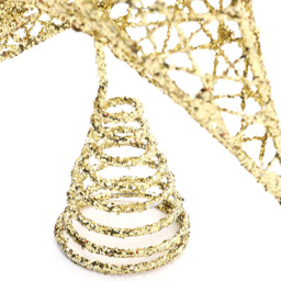 Living and Home Gold Sequins Star Christmas Tree Topper 20cm - Size: 20 x 20 x 23cm - Wilko - thumbnail 5