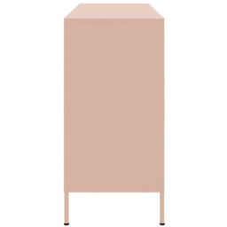 vidaXL 6 Door Pink Steel Sideboard - Size: 79 x 100.5 x 39cm - Wilko - thumbnail 7
