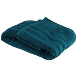 Turkish Cotton Teal Bath Towel 150cm - Wilko - thumbnail 1