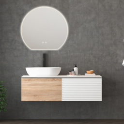 Sorrelis Mirella Tunable LED Frameless Mirror 80cm - Size: 80 x 75 x 3cm - Multi - Wilko - thumbnail 3