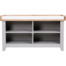 Charles Bentley Charnwood Grey Hallway Bench with Shoe Tidy - Size: 36 x 110 x 60cm - Wilko - thumbnail 4