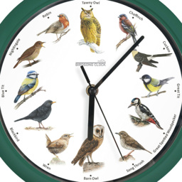 JML Bird Song Round Wall Clock 25cm - Size: 25 x 25 x 4cm - White - Wilko - thumbnail 4