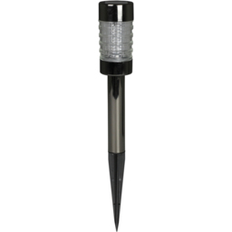 Luxform Macon LED Solar Garden Spike Light - Size: 6.2 x 6.2 x 43.4cm - Silver - Wilko
