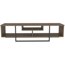 Decorotika Asal 3 Shelf Walnut and Black Modern TV Unit - Size: 40 x 150 x 35.2cm - Multi - Wilko - thumbnail 7