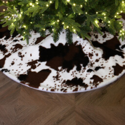 Cow Print Tree Skirt White - Wilko - thumbnail 2