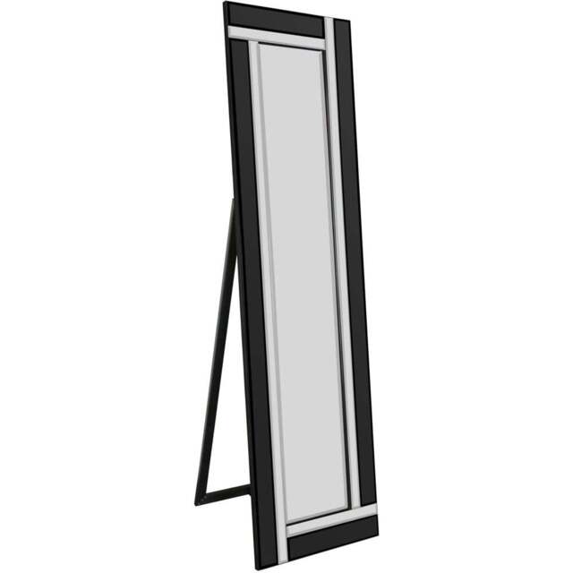 MirrorOutlet Aston Black Cheval Free Standing Mirror 150 x 40cm - Wilko - image 1