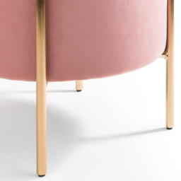 Julian Bowen Harrogate Pink Dressing Table Stool - Size: 42 x 42 x 51cm - Wilko - thumbnail 5