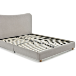 Myla Double Natural Chenille Upholstered Bed Frame with Headboard - Kyoto Futons - Wilko - thumbnail 4