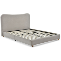 Myla Double Natural Chenille Upholstered Bed Frame with Headboard - Kyoto Futons - Wilko - thumbnail 3