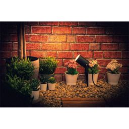 Luxform Onyx Black Garden Spike Spotlight - Size: Single - Wilko - thumbnail 3