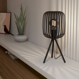 EGLO Romazzina Black Caged Table Lamp - Size: 20.0 x 20.0 x 43.5cm - Wilko - thumbnail 3