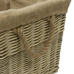 JVL Willow Antique Wash Log Basket with Rope Handles 38 x 50 x 42cm - Size: 50 x 42 x 38cm - Multi - JVL Homewares - Wilko - thumbnail 6