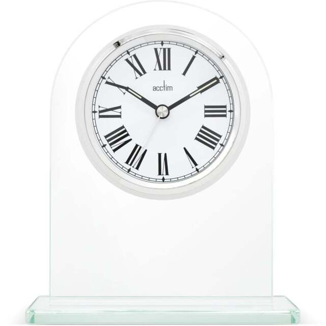 Acctim Adelaide Glass Mantel Table Clock - Size: 4.9 x 14.2 x 17cm - Multi - Wilko - image 1