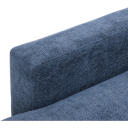 Living and Home 3 Seater Blue Chenille L-Shaped Sofa Bed with Storage Chaise - Wilko - thumbnail 6
