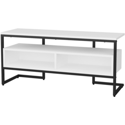 Decorotika Merrion 3 Shelf Black and White TV Unit - Size: 51 x 111 x 35cm - Multi - Wilko - thumbnail 3