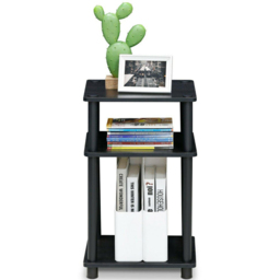 Walplus 2 Shelf Americano and Black Turn-N-Tube End Table - Size: 29.21 x 57.91 x 34.04cm - Wilko - thumbnail 5