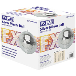 FX Lab Silver Mirror Ball 12 inch - Size: 30 x 30 x 30cm - FXLab - Wilko - thumbnail 3