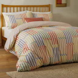 Duvet Day Madison Double Multicolour Stripe Abstract Duvet Set - Wilko - thumbnail 1