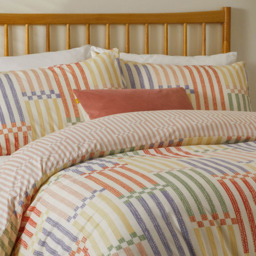 Duvet Day Madison Double Multicolour Stripe Abstract Duvet Set - Wilko - thumbnail 4