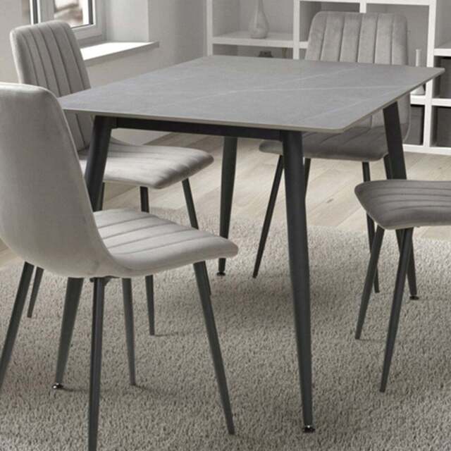 Monaco 4 Seater Dining Table Grey - Wilko - image 1