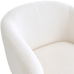 Living and Home White Teddy Fabric Armchair - Size: Single - Wilko - thumbnail 6