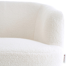Living and Home White Teddy Fabric Armchair - Size: Single - Wilko - thumbnail 5