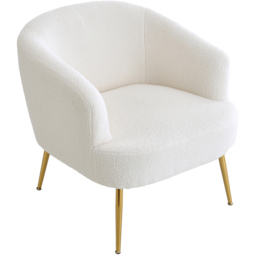 Living and Home White Teddy Fabric Armchair - Size: Single - Wilko - thumbnail 4