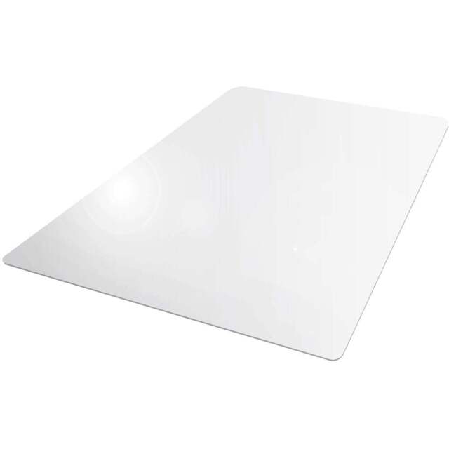 Ecotex Marlon BioPlus Polycarbonate Rectangular Chair Mat for Carpet 75 x 119cm - Size: 118.5 x 75 x 0.22cm - Clear - Wilko - image 1