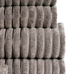 Rapport Home Charcoal Grey Ribbed Cotton Bath Towel - Size: 5 x 70 x 120cm - Wilko - thumbnail 4
