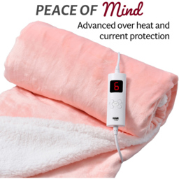 GlamHaus Light Pink Electric Throw 160 x 130cm - Wilko - thumbnail 7