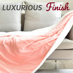 GlamHaus Light Pink Electric Throw 160 x 130cm - Wilko - thumbnail 3